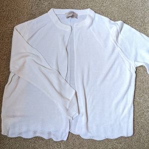 Loft outlet, white cardigan, xs